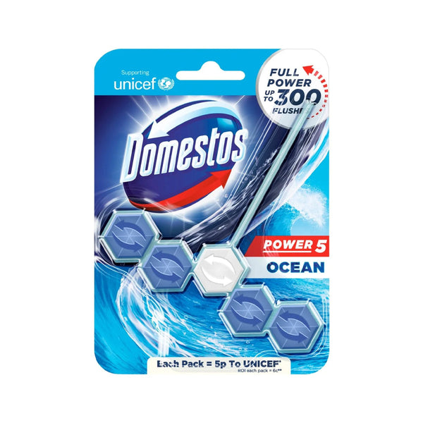 Domestos Power 5 Ocean Toilet Blocks 55g
