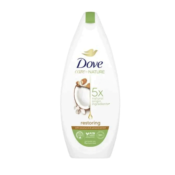 Dove Care By Nature Restoring Coconut oil & Almond Extract Shower Gel 225 ml