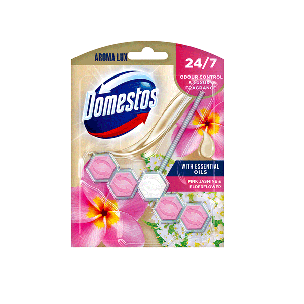 Domestos Pink Jasmine & Elder Flower Toilet Block 55g