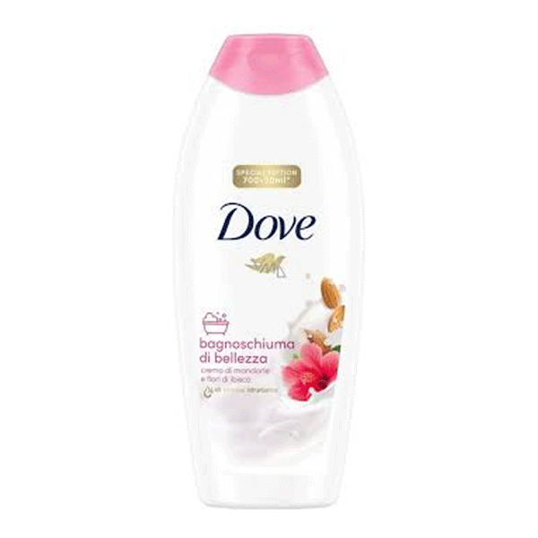 Dove Beauty Bath Foam Almond Cream & Hibiscus Flowers 750ml