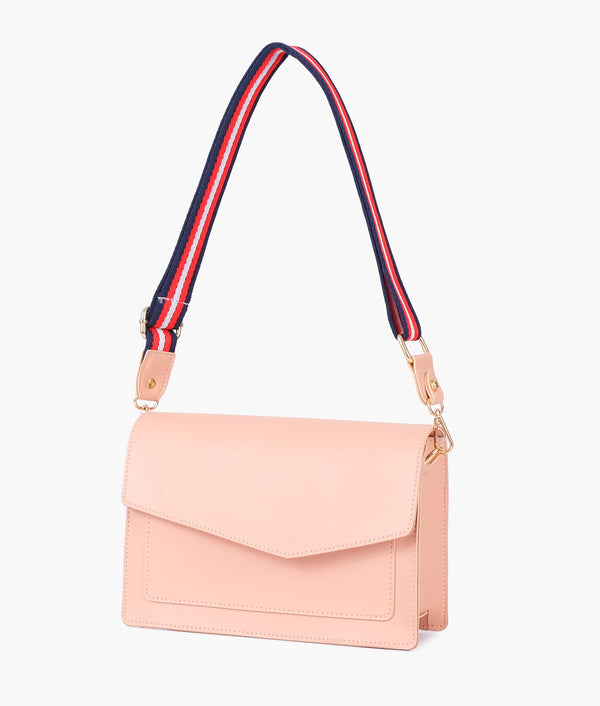 RTW Creation - Peach half flap cross-body bag