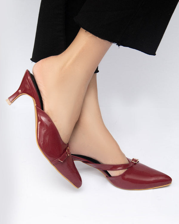 BERN kitten heels_maroon