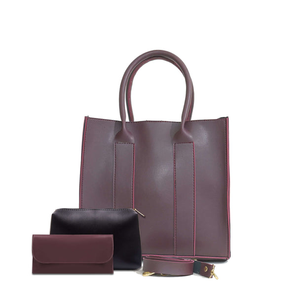 Bag X Alberta 3 Pcs Maroon