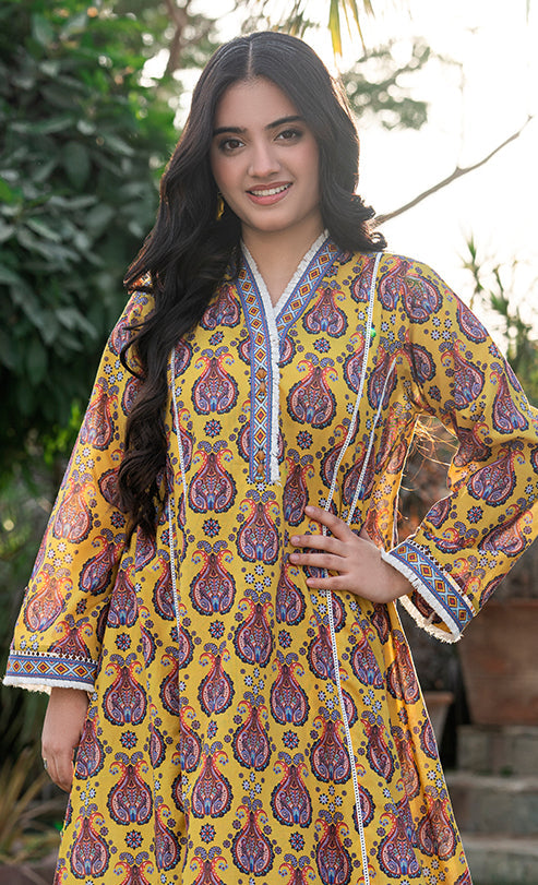 T-ALPRTW-003, 2 PIECE  LAWN DIGITAL PRINTED