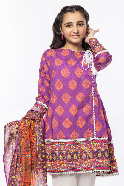 3PCS Digital Printed Lawn Shirt, Dupatta & Cotton Trouser SKU: SFRK-002