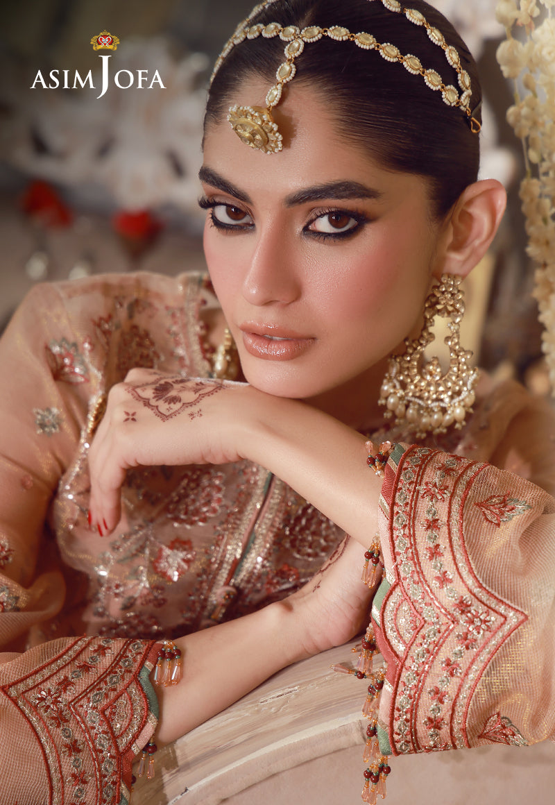 AJULFE-12 Embroidered Zari Check Net Unstitched 3 Pcs