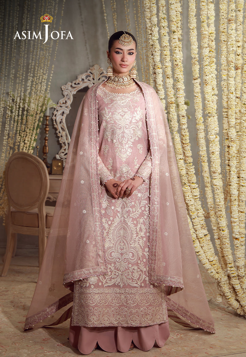 AJULFE-09 Embroidered Javeria Net Unstitched 3 Pcs