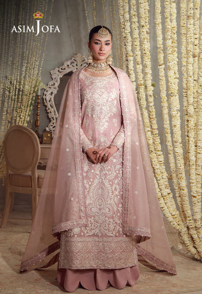 AJULFE-09 Embroidered Javeria Net Unstitched 3 Pcs