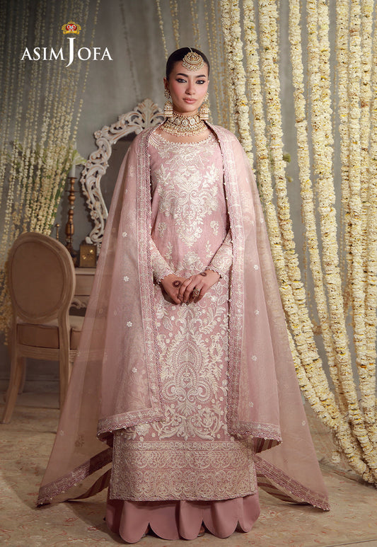 AJULFE-09 Embroidered Javeria Net Unstitched 3 Pcs