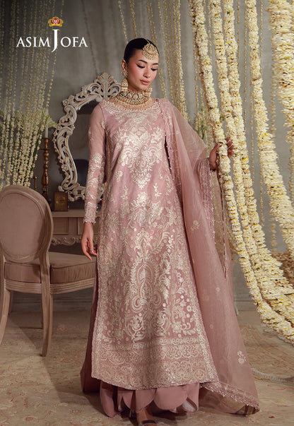 AJULFE-09 Embroidered Javeria Net Unstitched 3 Pcs