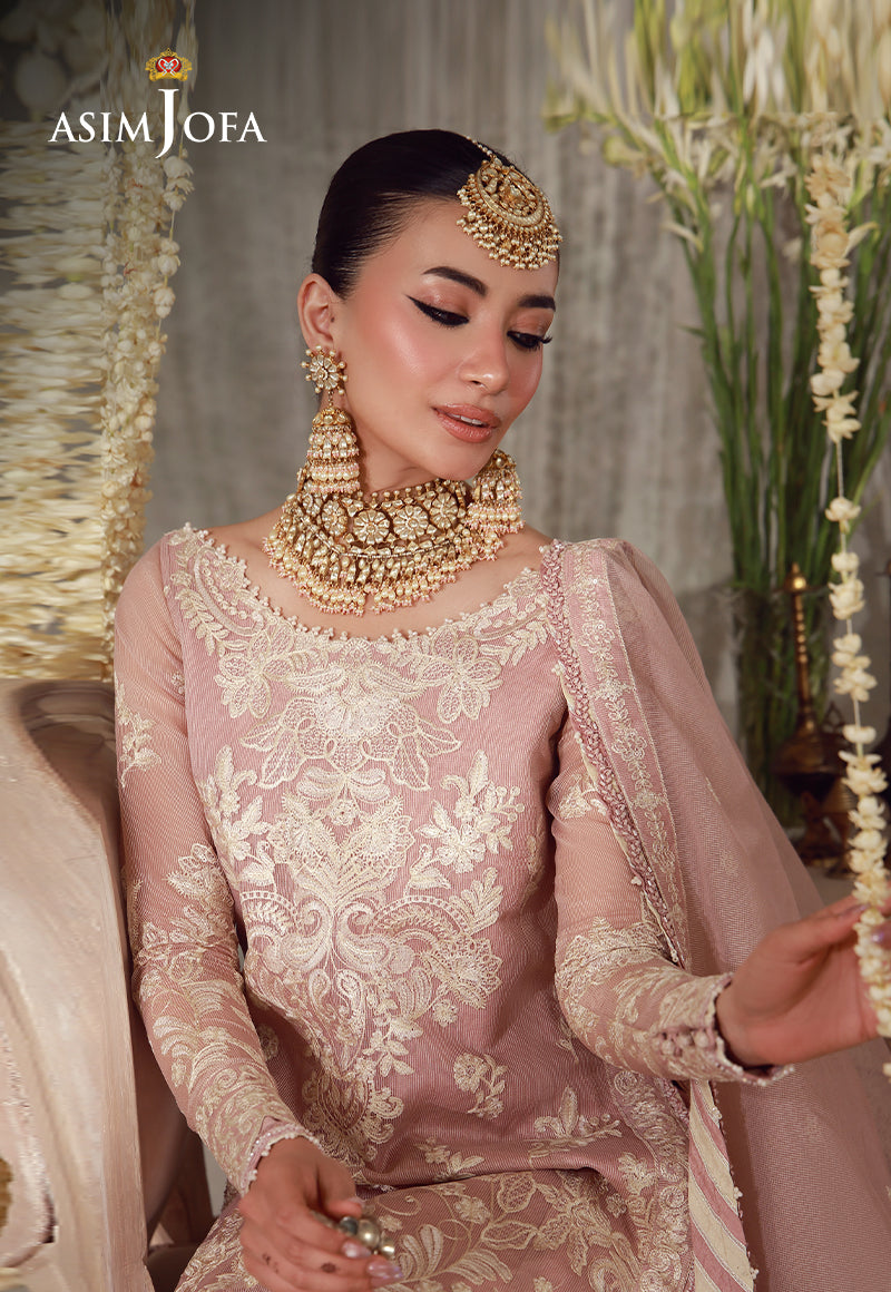 AJULFE-09 Embroidered Javeria Net Unstitched 3 Pcs