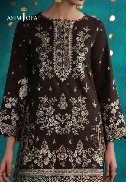 AJULFB-04 Embroidered Boski Silk Unstitched 2 Pcs