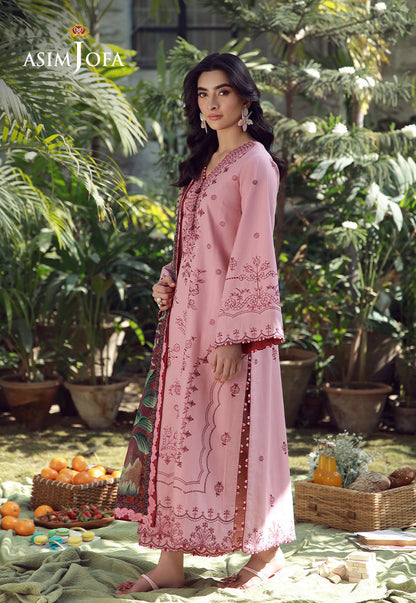 AJMUB-04 Embroidered Cambric Unstitched 3 Pcs