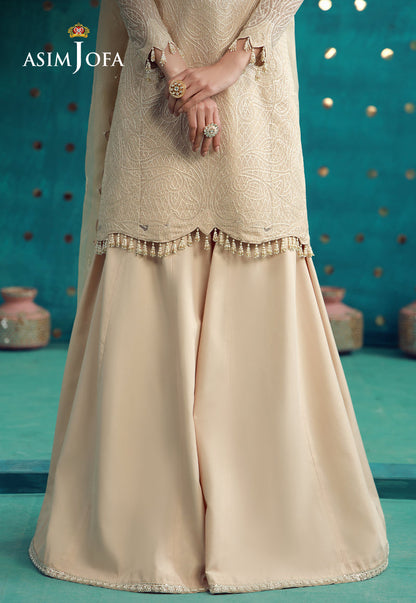 AJULFB-02 Embroidered Javeria Net Unstitched 3 Pcs