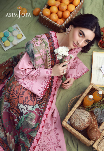 AJMUB-04 Embroidered Cambric Unstitched 3 Pcs