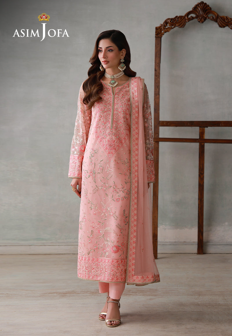 AJLPN-07 Embroidered Poly Net Stitched 3pcs