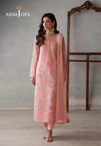 AJLPN-07 Embroidered Poly Net Stitched 3pcs