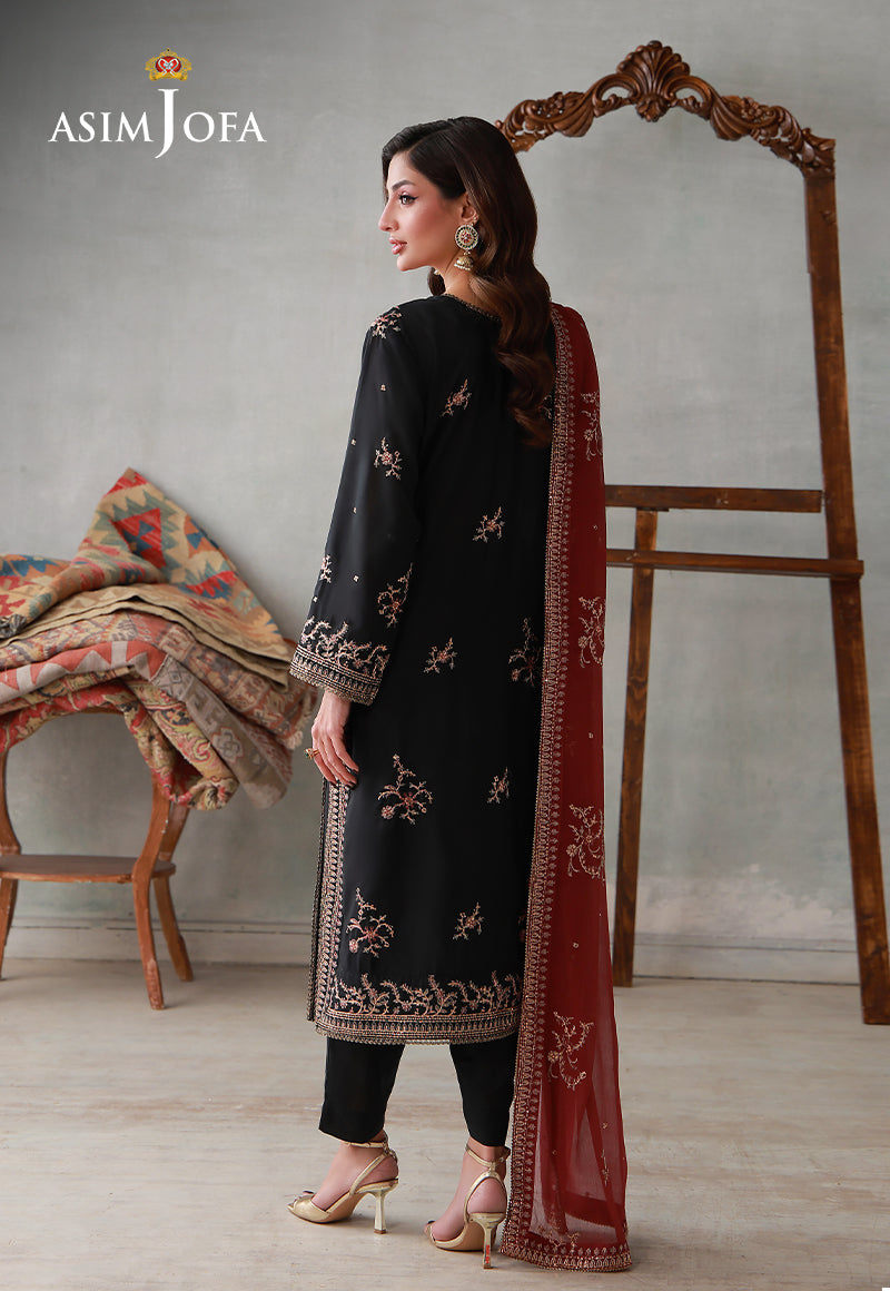 AJLPN-06 Embroidered Poly Silk Stitched 3pcs
