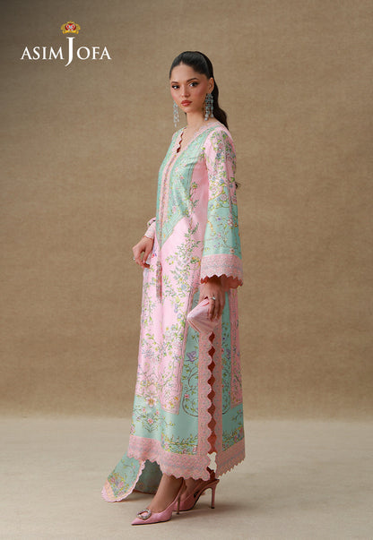 AJULSC-03 Embroidered Charmeuse Silk Unstitched 3 Pcs