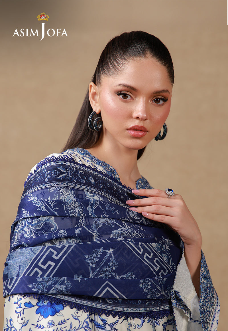 AJULSC-05 Embroidered Charmeuse Silk Unstitched 3 Pcs