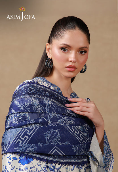 AJULSC-05 Embroidered Charmeuse Silk Unstitched 3 Pcs