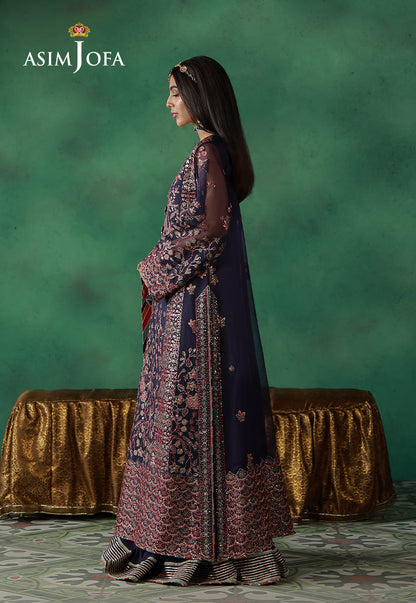 AJULN-13 Embroidered Javeria Net Unstitched 3 Pcs