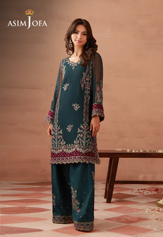 AJULFH-05 Embroidered Chiffon Unstitched 2 Pcs