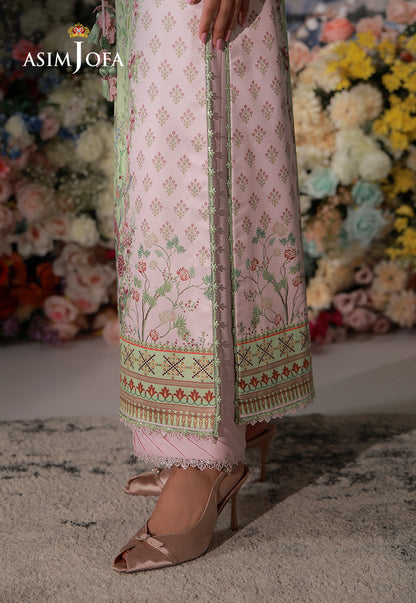 AJCS-01 Printed Charmeuse Silk Unstitched 3 Pcs