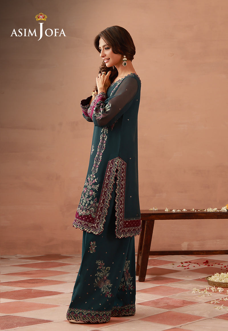 AJULFH-05 Embroidered Chiffon Unstitched 2 Pcs