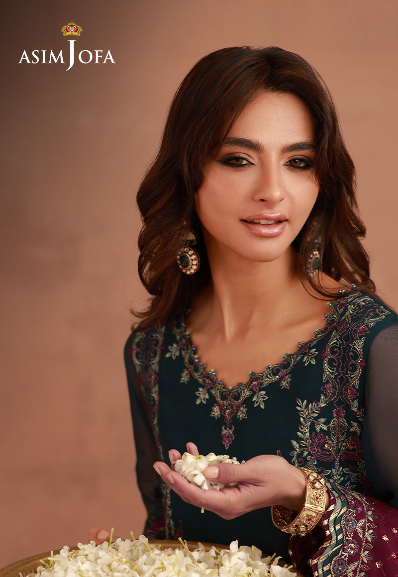 AJULFH-05 Embroidered Chiffon Unstitched 2 Pcs