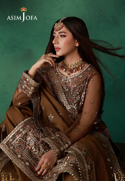 AJULN-10 Embroidered Net Unstitched 3 Pcs