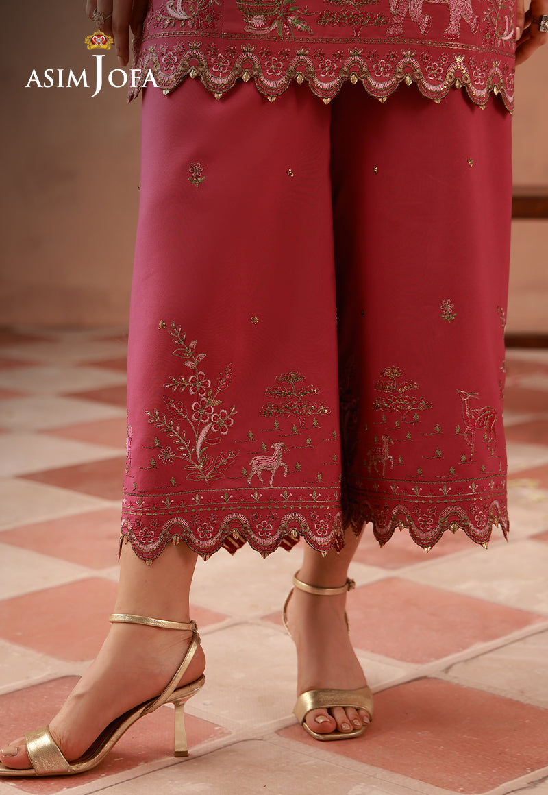 AJULFH-09 Embroidered Twisted Silk Unstitched 2 Pcs