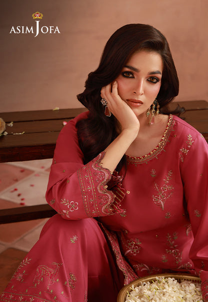 AJULFH-09 Embroidered Twisted Silk Unstitched 2 Pcs