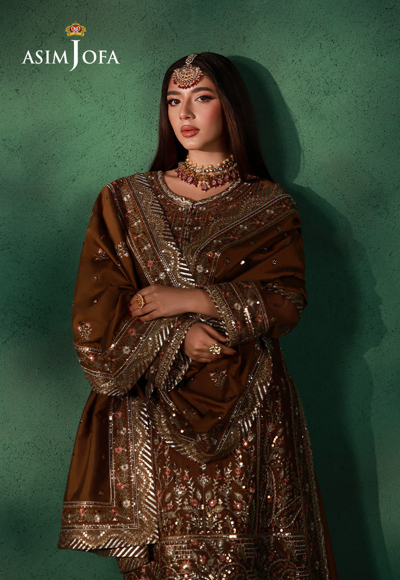 AJULN-10 Embroidered Net Unstitched 3 Pcs