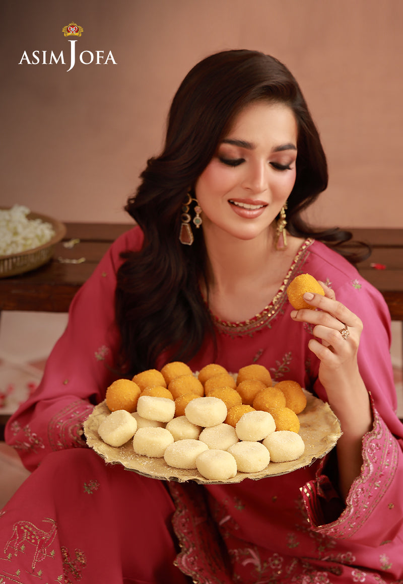 AJULFH-09 Embroidered Twisted Silk Unstitched 2 Pcs