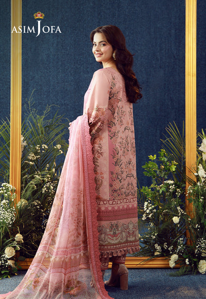 AJUBEP-07 Printed Embroidered Cambric Unstitched 3 Pcs