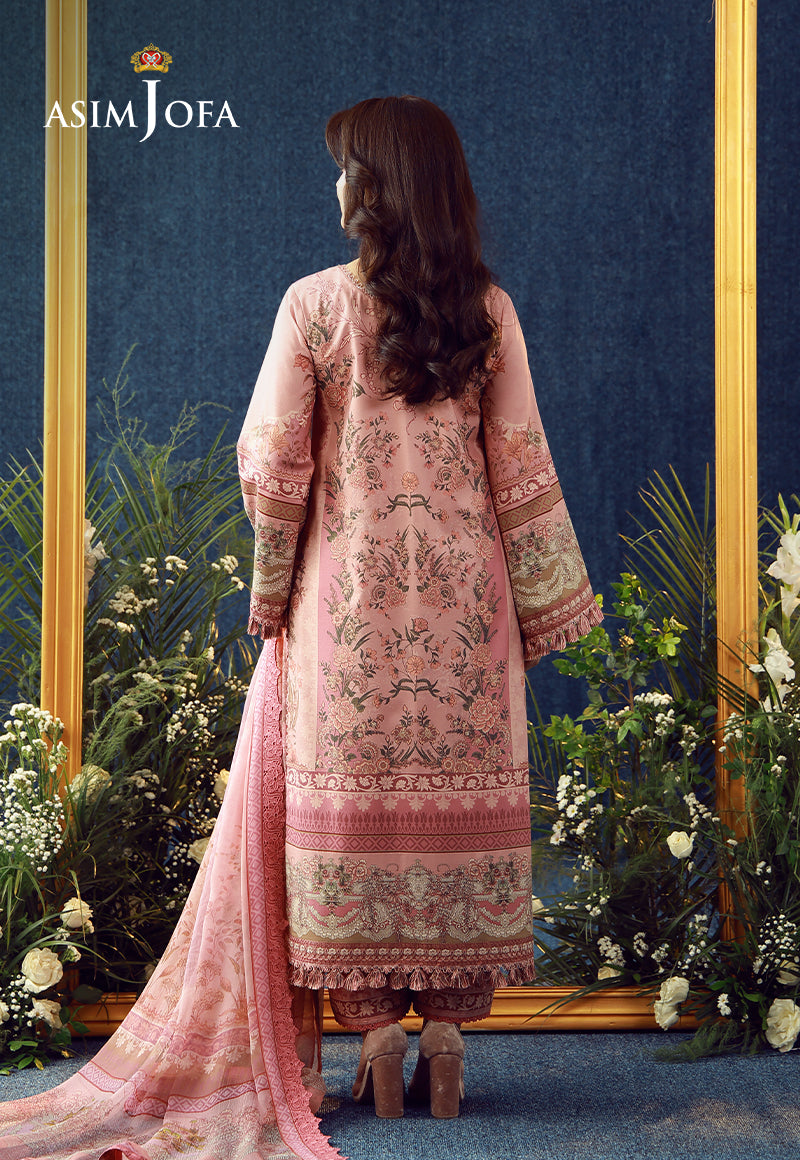 AJUBEP-07 Printed Embroidered Cambric Unstitched 3 Pcs