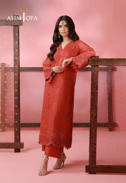 AJUFC-01 Embroidered Chiffon Unstitched 2 Pcs