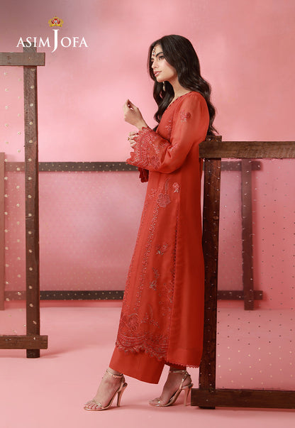 AJUFC-01 Embroidered Chiffon Unstitched 2 Pcs