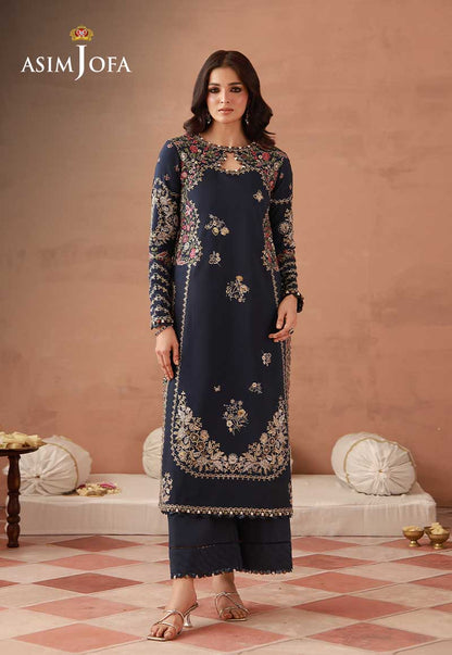 AJULFH-06 Embroidered Twisted Silk Unstitched 2 Pcs