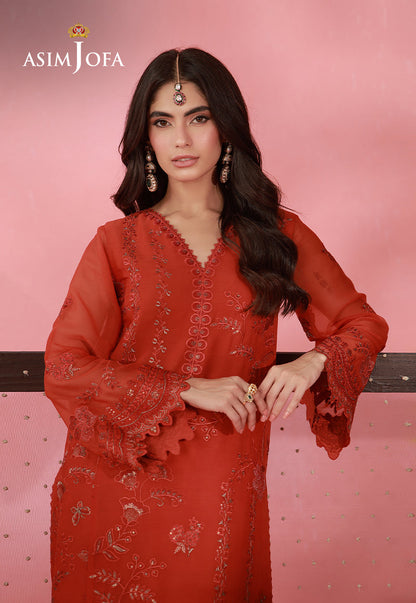 AJUFC-01 Embroidered Chiffon Unstitched 2 Pcs
