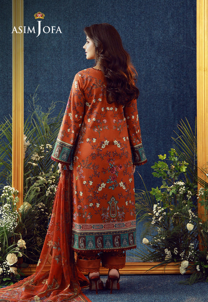 AJUBEP-04 Printed Embroidered Cambric Unstitched 3 Pcs