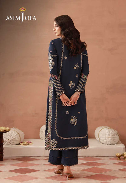 AJULFH-06 Embroidered Twisted Silk Unstitched 2 Pcs