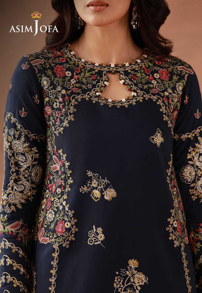 AJULFH-06 Embroidered Twisted Silk Unstitched 2 Pcs