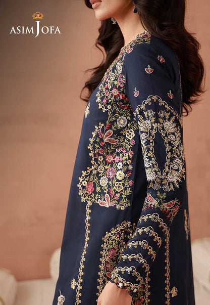 AJULFH-06 Embroidered Twisted Silk Unstitched 2 Pcs