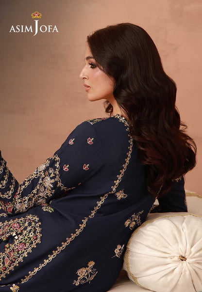AJULFH-06 Embroidered Twisted Silk Unstitched 2 Pcs