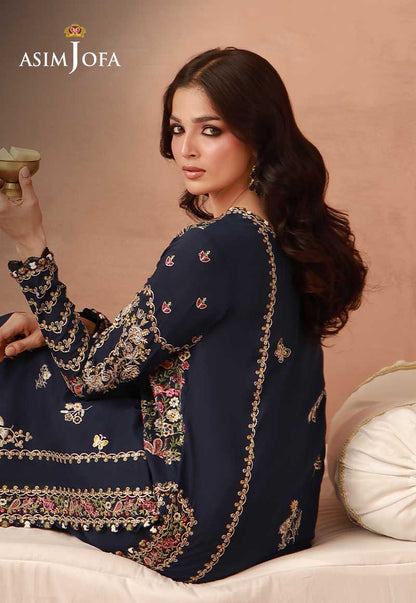 AJULFH-06 Embroidered Twisted Silk Unstitched 2 Pcs