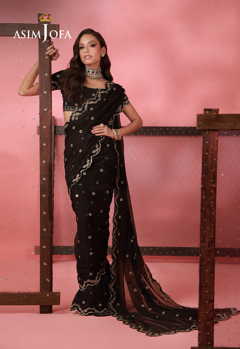 AJUFC-09 Embroidered Chiffon Unstitched 2 Pcs