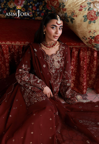 AJULN-11 Embroidered Two Toned Cotton Silk Unstitched 3 Pcs