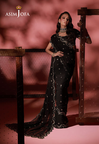 AJUFC-09 Embroidered Chiffon Unstitched 2 Pcs